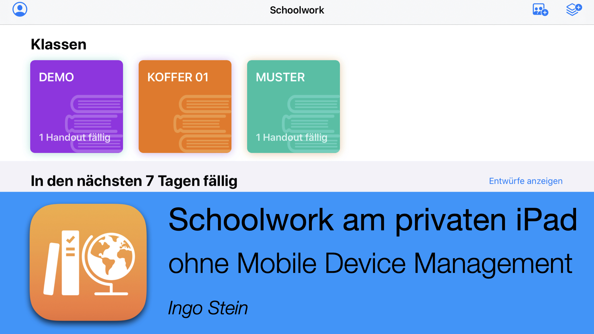 Schoolwork am privaten iPad